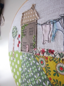 little house in the fields embroidery hoop art 3